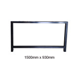 1.5m x 0.93m - Black Square Tube Cafe Wind Barrier Frame